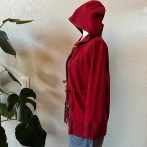 RARE ARCHIVE cherry red A&F cinched waist zip up